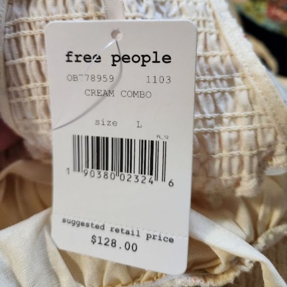 Free People Another Love Embroidered Linen Midi Dress, Size L, NWT - Picture 12 of 12